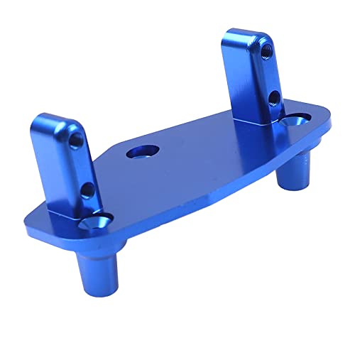 Aluminum Alloy Steering Servo Mount Plate Base Bracket Compatible with 1/8 Losi LMT 4WD Solid Axle RC Monster Car (Blue) - color: Blue