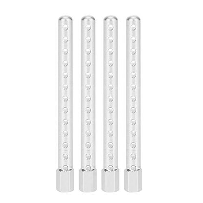 T best RC Car Shell Column, 4Pcs Aluminum Alloy RC Car Body Shell Post Holder RC Spare Parts for HSP 1/10 122037(Silver)