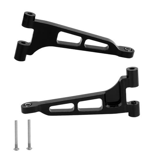 Aluminum Front Rear Swing Arm & Steering Knuckle C-Hub Kit Compatible with 1/14 MJX Hyper Go 14210 14209 H14BM RC Upgrade Parts (Black) - color: Black