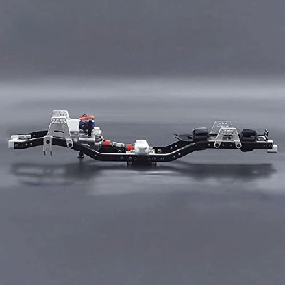 313mm Wheelbase Metal Chassis Frame with Prefixal 2 Speed Transmission Gearbox for 1/10 RC Crawler Car Axial SCX10