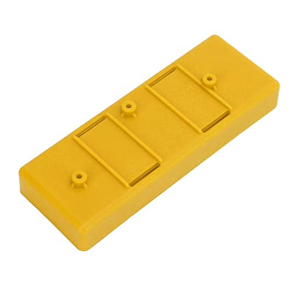 RC Plastic Battery Box, Plastic Battery Tray Case with Nylon Cable Ties, 49x145x8mm Internal Size, Lightweight Chassis Mount for SCX10 D90 90046 RC Vehicles (Yellow)