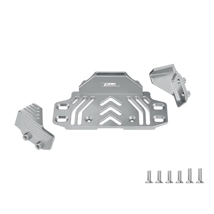 GPM 6061-T6 Aluminum Battery Tray Set for 1/10 Axial SCX10 III Jeep Wrangler CJ-7 Gladiator RC Crawler Upgrade Parts (Silver) - color: Silver