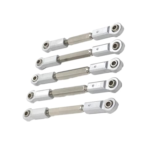 RC Links Linkage Compatible with JLB J3 for Monster 1/10 RC Trucks Car Upgrade Part Steering Link Rod RC Car Part Durable Steering Linkage Tie Rod(White) - color: White