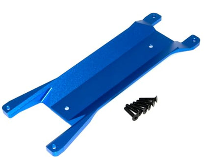 Chassis Brace Plate Compatible with 1/16 Traxxas Mini Maxx Upgrade Monster Truck Rc Car Aluminum Alloy Part Replace(Blue) - color: Blue