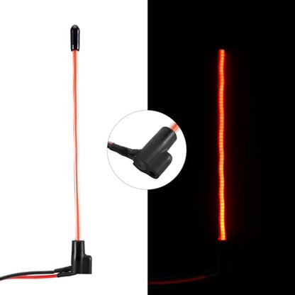 INJORA LED Whip Light Bottom Fixed for 1/18 TRX4M 1/24 RC Crawlers (Red) - color: Red