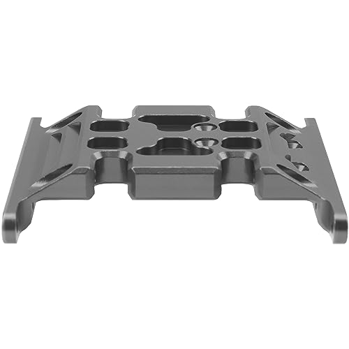 Aluminum Center Transmission Skid Plate Mount Gearbox Mount Base Compatible with Axial SCX10 1/10 RC Rock Crawler Car (Titanium) - color: Titanium