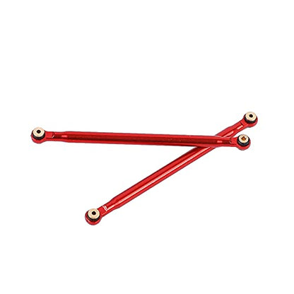 Aluminum Alloy Rod Link Suspension Linkage Kit for 1/24 RC Crawler Car SCX24 Deadbolt AXI90081 AXI00004 Upgrades (Red)