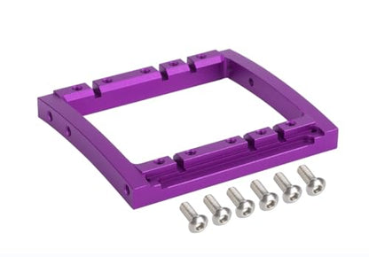 1/10 RC Servo Mount Bracket,LCG Frame Bumper Mounts,Steering,Winch Dual Servo Mounts for 1/10 RC Rigs Crawler Capra SCX10 II Axle Comp TGH Rails LCG Chassis Kit Upgrade Part (Purple) - color: Purple