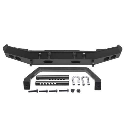 RC Bumper For Red Cat For Everest Gen7 Pro 1/10 Rc For Hobby Model Car Upgraded Sports Alloy Front Bumper With Hooks(Black) - color: Black