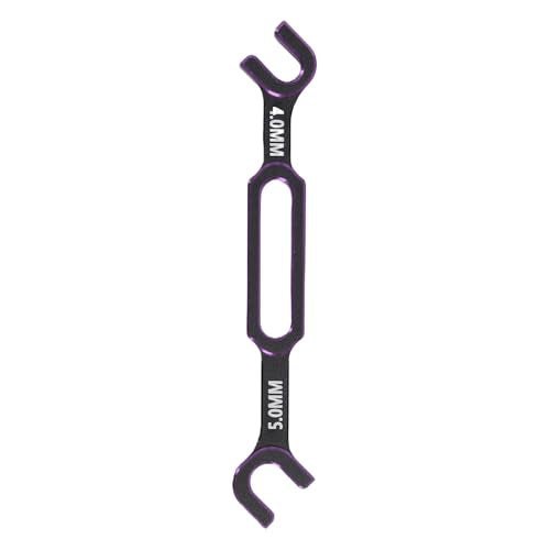 Tyenaza 4Pcs RC Wrench, 3.0 3.2 3.5 3.7 4.0 5.0 5.5 6.0mm Turnbuckle Nut Ball Joint Remover RC Universal Repair Tool for RC Crawler Car Boat (Purple) - color: Purple