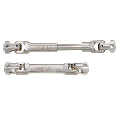 MEUS RACING 2pcs Universal Driveshaft for SCX10 SCX10 II Wraith TRX4 1/10 RC Crawler Upgrades Parts, 75-103mm - size: 75-103mm