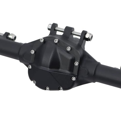 CNC Aluminum Front Rear Straight Axle for 1/10 RC Crawler Axial SCX10 II Vanquish VS4-10 Chassis (Black) - color: Black