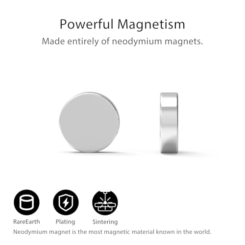 Rare Earth Magnets, Neodymium, Industrial, 60PCS Silver Rectangular, 0.39x0.12 Inch - color: Silver, size: 0.39inch 60PCS