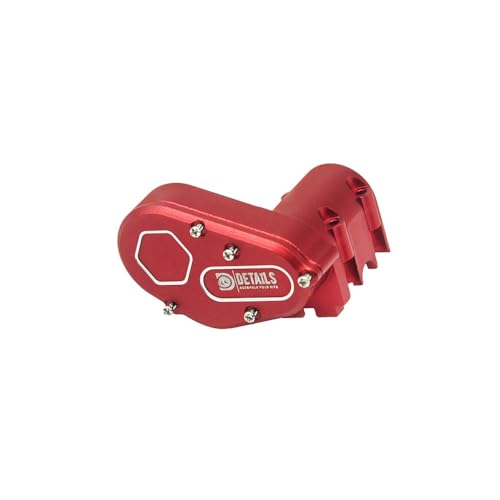 Hobby Details Aluminum Rear Axle Gear Box Skid Link Wheel Upgrade Set for 1/30 Axial SCX30 Jeep Wrangler RC Cars, Red (Aluminum Gear Box) - color: Aluminum Gear Box