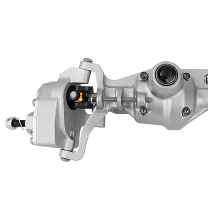 CNC Metal Front and Rear Portal Axles for 1/10 RC Crawler Car Axial SCX10 III AXI03006 AXI03007 Wrangler JL AR45 Axle Upgrade Part (Silver)