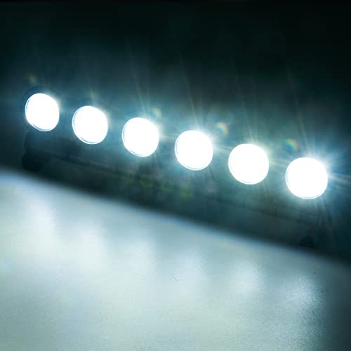 RC Car LED Light Bar Headlight Roof Lamp Kit 6 LEDs Body Shell Roof Lights for TRX4 SCX10 90027 SCX10 II 90046 D90 1/10 RC Rock Crawler Car Upgrades (White) - color: White