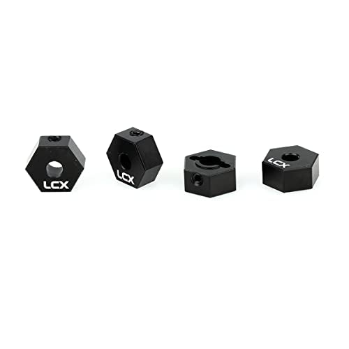 LCX Racing 1/10th RC Crawler Car 12mm x 6mm Aluminum Wheel Hex Hubs Drive Adapter for Axial SCX10 SCX10 II 90046
