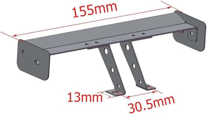 Rc Rear Spoiler Wing,Aluminum Alloy Rc Rear Wing RC Car Parts for 1/10 RC On Road Racing Drift Car HSP HPI Kyosho TT-01 TT02 (155mm) - color: 155mm