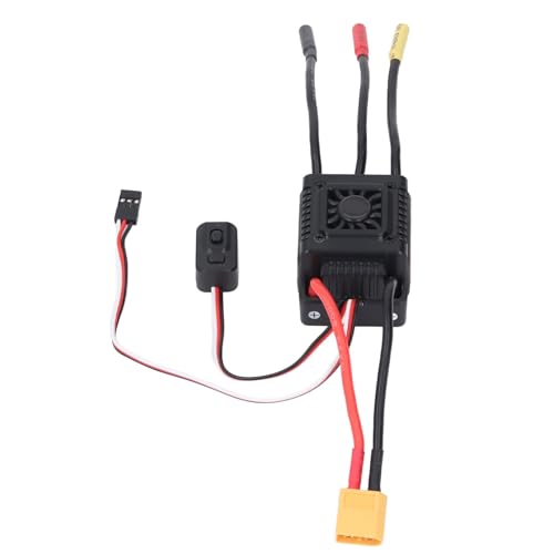 Aramox 1 10 RC Car Brushless ESC Aluminum Alloy Electronic Speed Controller 45A 3A BEC Cooling Fan for On Road Off Road Buggy Short Course Truck Racing