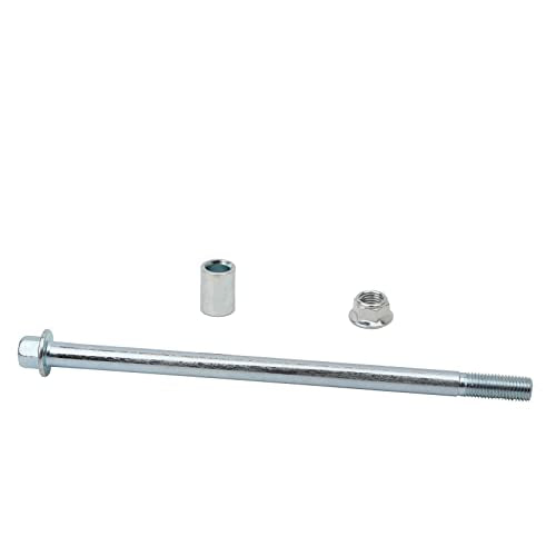 Mokuo 10 * 200mm(0.39″*7.87″) Front Rear Axle with Bushing 20mm Fit for Motorcycle Pit Dirt Bike Moped Scooter QUAD ATV Mini Bike Parts - size: 10-200