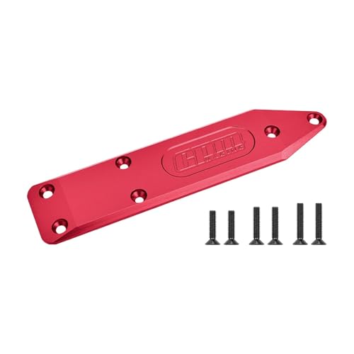 Aluminum 7075-T6 Alloy Front and Rear Chassis Brace for Arrma 1:8 Notorious 6S V6 / Outcast 6S Stunt Truck Upgrades - Red