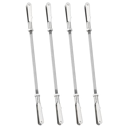 MECCANIXITY 4 Pcs Metal Clip Pushrod Connector Linkage, 304 Stainless Steel M3 Threaded Rod with Metal Clip for RC Plane Fixed Wing Aircraft DIY Models Parts, 154mm/6.06" - size: M3 x 154mm
