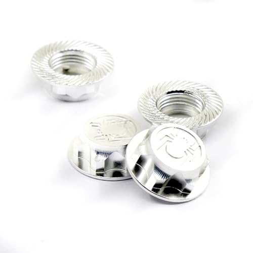 4PCS RC 17MM Hex Wheel Nut Dustproof Anti-Skid Mount Cap CNC Aluminum Compatible with 1/8 Buggy Off Road Monster Truck Car Traxxas X-Maxx Summit E-Revo HPI HSP Losi Kyosho Tamiya (Silver) - color: Silver