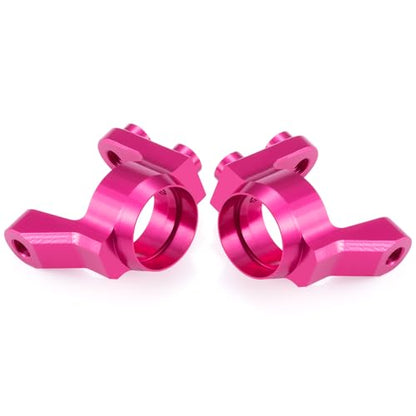 2PCS RC Aluminum Universal Front Rear Steering Knuckles Carrier Blocks Steering Cup Compatible with Sakura Cero Ultra 1/10 On Road Touring RC Car (Hot Pink) - color: Hot Pink