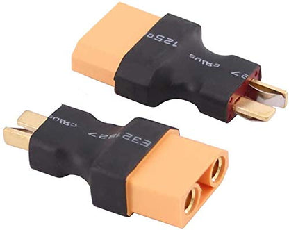 2pairs No Wires XT90 XT-90 Plug to Male Female T Plug Adapter Connector Wireless Conversion for RC Lipo NiMH Battery Charger