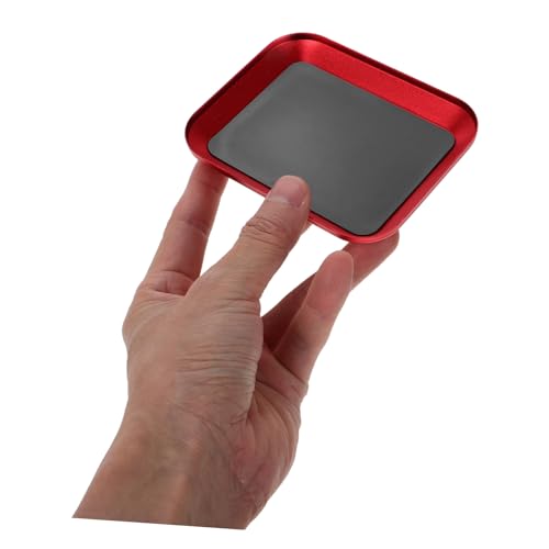 BESPORTBLE Aluminum Alloy Screw Holder Tray Magnetic Model Car Mechanic Storage Rc Model Car Parts Organizer Washers Serving Tray - color: Red