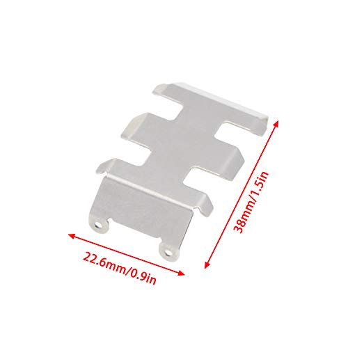 Stainless Steel Skid Plate Guard Transmission Gearbox and Differential Axle Protection Chassis Armor for Axial SCX24 1/24 RC Crawler Car Upgrade Parts