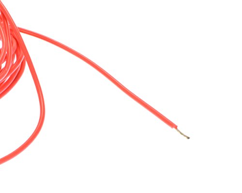 10' Red 22 Gauge Super Flexible High Strand Battery/Motor Silicone Insulated Copper Wire #1190