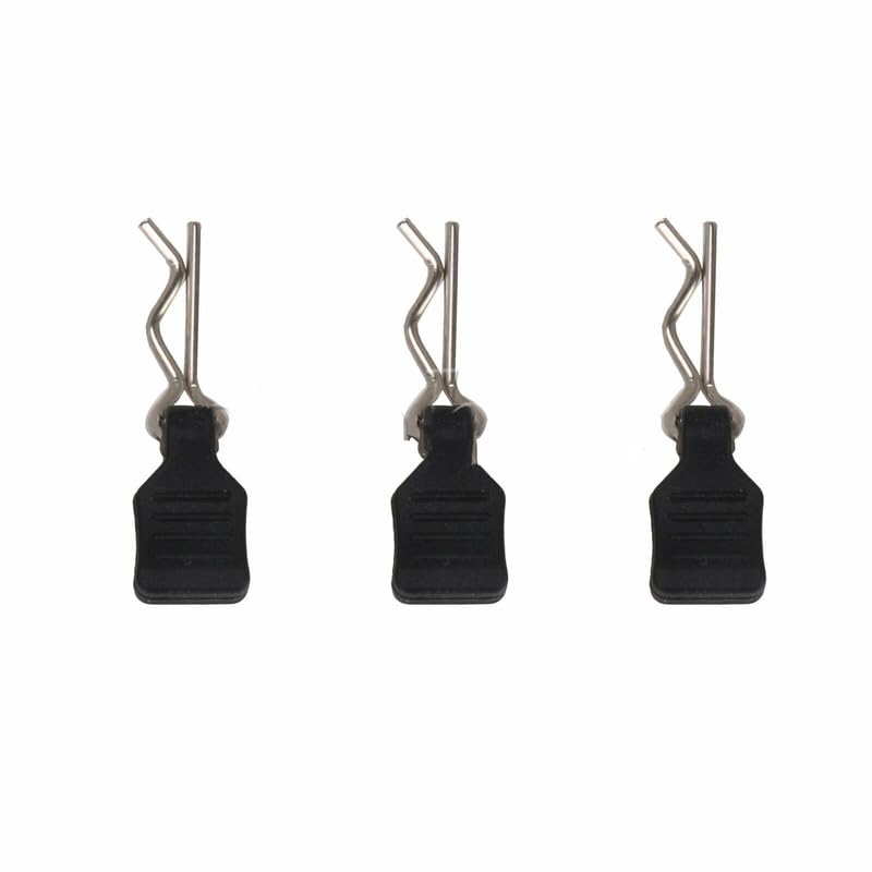 10Pcs 1/24 1/18 RC Car Body Clips+Pull Tab for SCX24 AXI90081 AXI0001 0002 - color: Black
