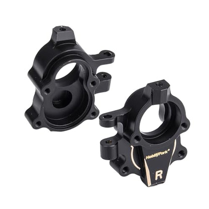 HobbyPark 44g Brass Steering Knuckle Front and Outer Portal Housing for Redcat Ascent-18 Upgrades Parts Redcat 1/18 RC Crawler Parts Black Coating Heavy Duty RC Car Parts Accessories