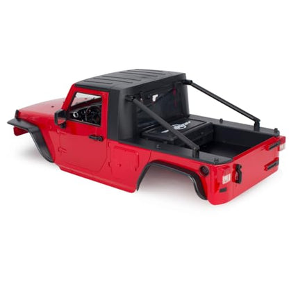 313mm Wheelbase Hard Plastic Pickup Body Shell Unassembled Kit for 1/10 RC Crawler Car Axial SCX10 90046 Jeep Wrangler (Red) - color: Red