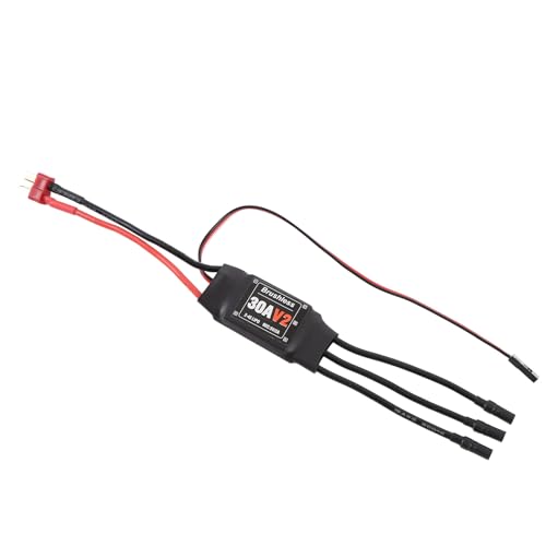 Brushless ESC 30A V2 RC Airplane Drone Motor Electric Speed Controller T Plug to Banana Female 3.5mm Lipo 2-4s