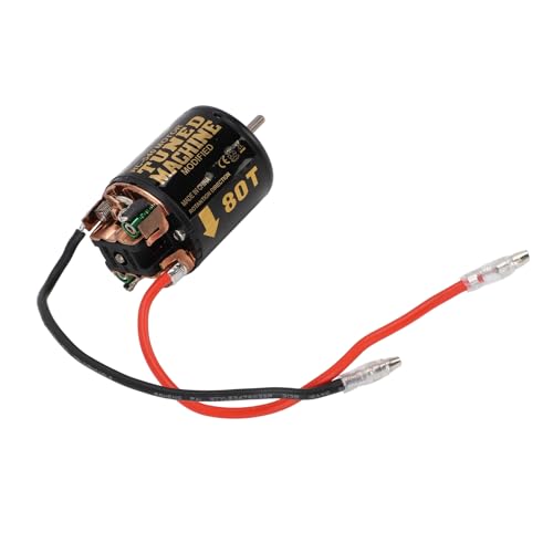 RC Car Brushed Motor 1/10 RC Crawler Car 540 Brushed Motor with Blue Heatsink for Axial Scx10 (80T) - size: 80T