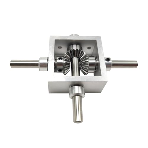 1:1 Right Angle Bevel Gearbox 1 Module 20 Teeth 90° Angle Drive Steering Gear Device Simple Mechanical DIY Module with 8mm Shaft - size: 8 mm shaft, style: 2 output shaft
