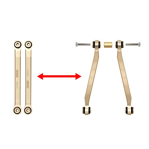 INJORA Brass High Clearance 4 Link Set for 1/24 SCX24 Gladiator Power Wagon - color: Brass