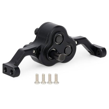Aluminum Transfer Case Gearbox 70mm Width Underdrive 30% for 1/10 RC Crawler Cheater Rigs LCG Chassis Build DIY Upgrade Parts (Black) - color: Black