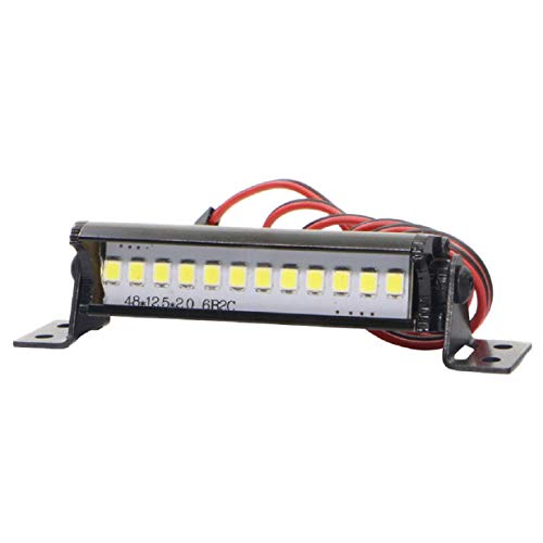 ShareGoo RC 12 LED Light Bar Roof Lamp Spotlight Dome Light Compatible with Traxxas TRX-4 SCX10 KM2 CC01 RC4WD D90 90046 90047 RC Crawlers,50mm/1.97"