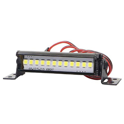 ShareGoo RC 12 LED Light Bar Roof Lamp Spotlight Dome Light Compatible with Traxxas TRX-4 SCX10 KM2 CC01 RC4WD D90 90046 90047 RC Crawlers,50mm/1.97"