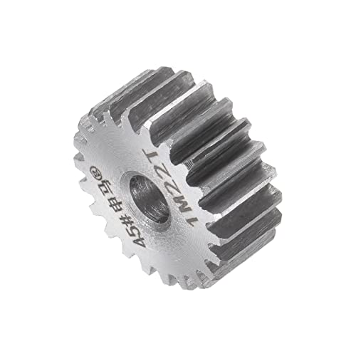HARFINGTON Straight Spur Gear 6mm Bore 22T Mod-1 Hardened 45# Steel Spur Diff Differential Motor Gear RC Car Replacement Parts - style: 22T