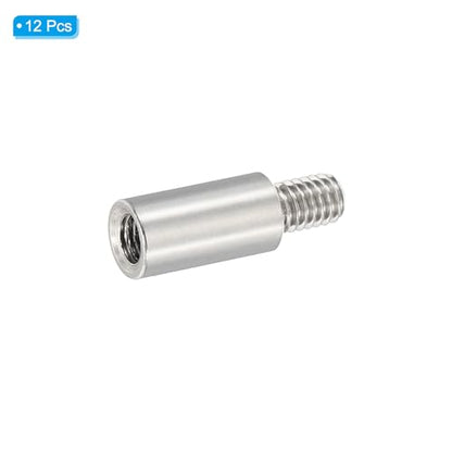 PATIKIL 12pcs M4 Standoffs, M4 12+6mm Spacer Standoffs Steel Threaded Standoffs Screws Kit 4mm ID 6mm OD Metric Male Female Thread Adapters for Circuit Board PCB RC Drones Motherboard - size: 12+6mm L