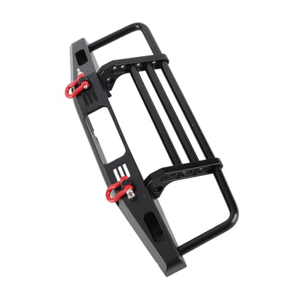 Metal RC Car Front Bumper Adjustable Heavy Duty Protection Accessory for Defender Axial SCX10 SCX10 II 90046 90047 1/10 RC Crawler Car Black 200x60x68mm