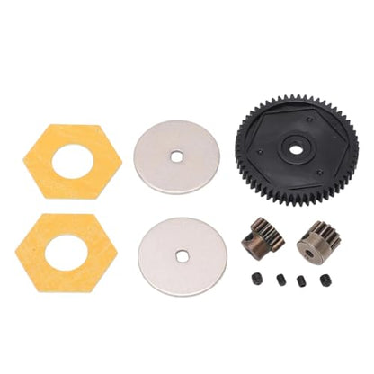 RC Car Parts for Axial for SCX10 90046 90047 1/10 RC Crawler Car Upgrade Parts Gearbox Transmission Gear Set 54T Spur Gear 13T 15T Motor Gear(Yellow) - color: Yellow