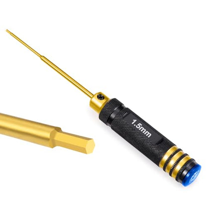 4PCS Titanium Hex Screw Driver Set 1.27mm 1.3mm1.5mm 4.0mm Hexagon Screwdriver Wrench Small Repair Tool Kit for RC Car Quadcopter Drone Helicopter Airplane Multirotors Models