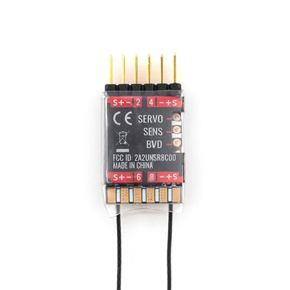 GoolRC Flysky FS-SR8C Receiver, 2.4GHz 8CH Receiver ANT Protocol Dual Antennas Compatible with Flysky FS-ST8 Radio Transmitter for RC Airplanes and Robots