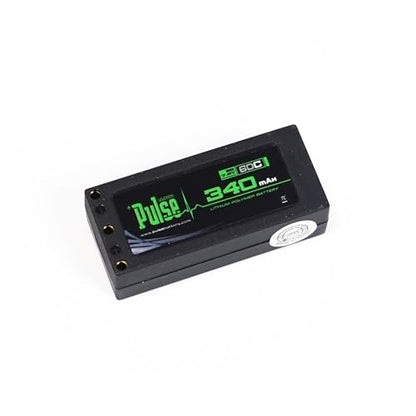 Helidirect Pulse 340mah 2S 7.6V 60C LiHV Hardcase Battery Used for Mini Z, XBility 1, Drift, Micro B, Micro, Hobbyplus 1/24 Racing & Drift - Remote Control Car, RC Car Battery