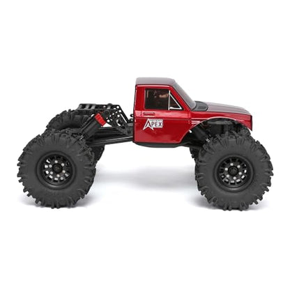 Redcat Racing Ascent-18 APEX, 1/18 Scale Brushless Electric Rock Crawler, Carbon Fiber, 4WD RC Car for Adults with 2.4GHz Radio System (Red) - color: Red